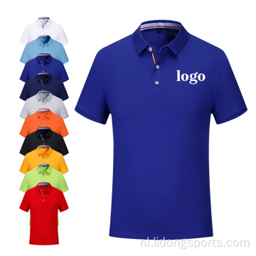 Mode Solid Color Casual Polo T -shirt met korte mouwen